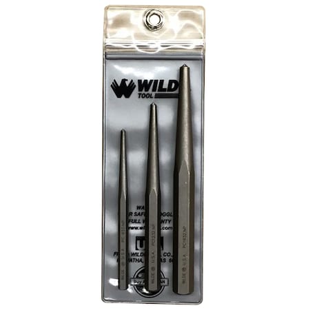Wilde 3-PIECE CENTER PUNCH SET-VINYL POUCH PC 3.NP/VP